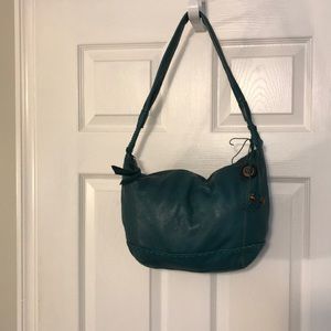 The Sak Teal Leather Hobo Purse